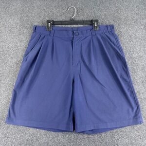 Under Armour Golf Shorts Mens 38 Navy Blue Pleated Performance Athletic Casual